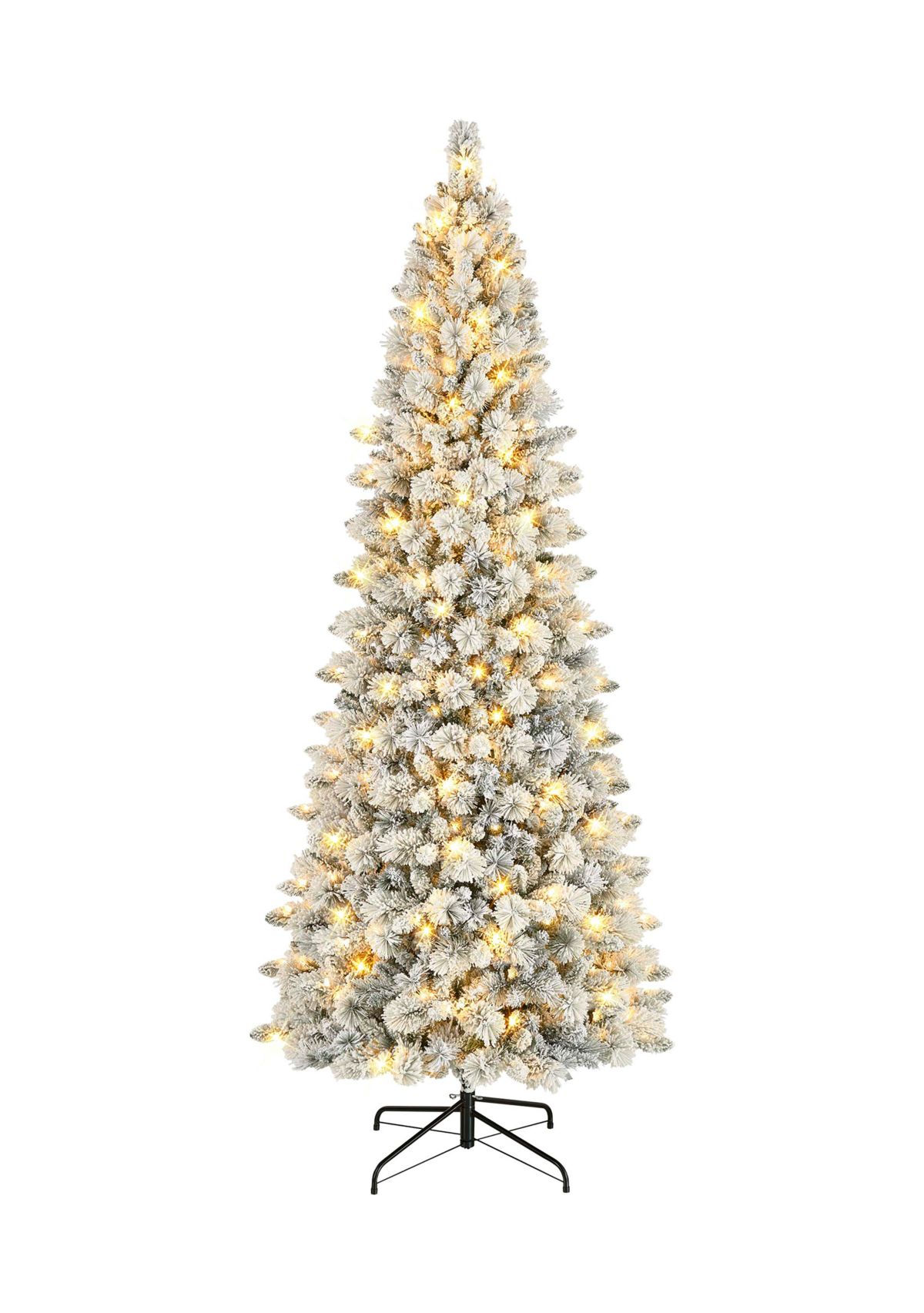 9 ft Pre-lit Flocked Alberta Spruce Tree 1382 Tips 450 Warm White LED lights UL Listed Adaptor