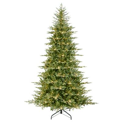 Puleo International 9 ft. Pre-Lit Slim Artificial Tree, Green, 9 Foot