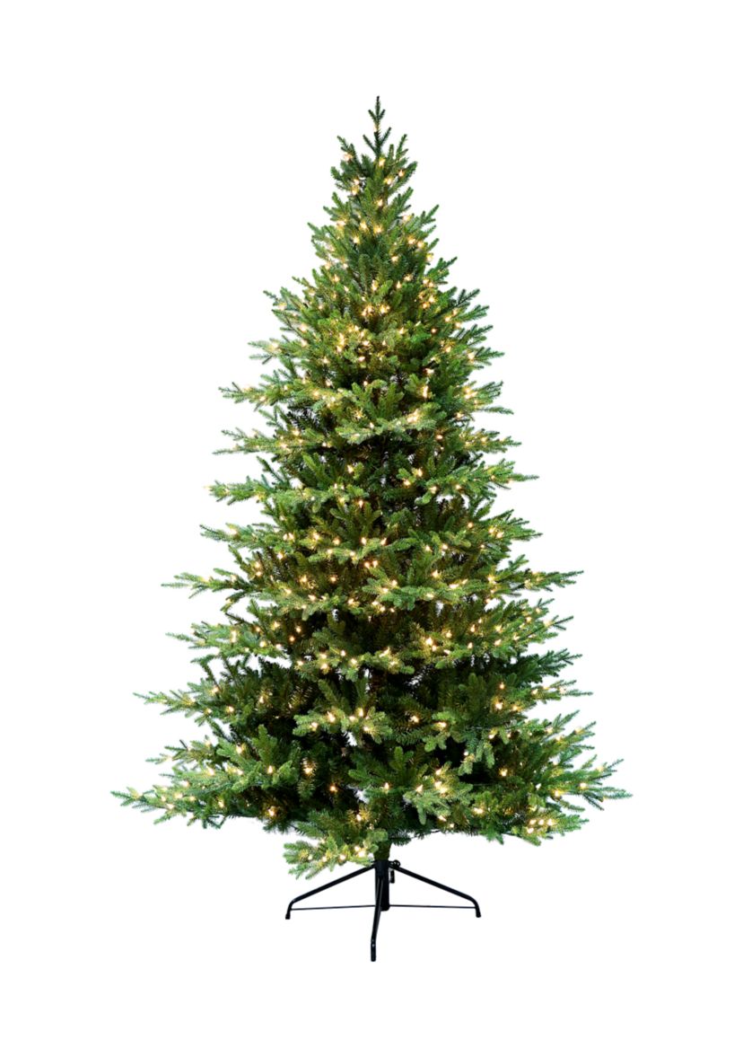 6.5-foot Pre-Lit Balsam Artificial Fir Tree 2626 Tips 400 Clear Lights