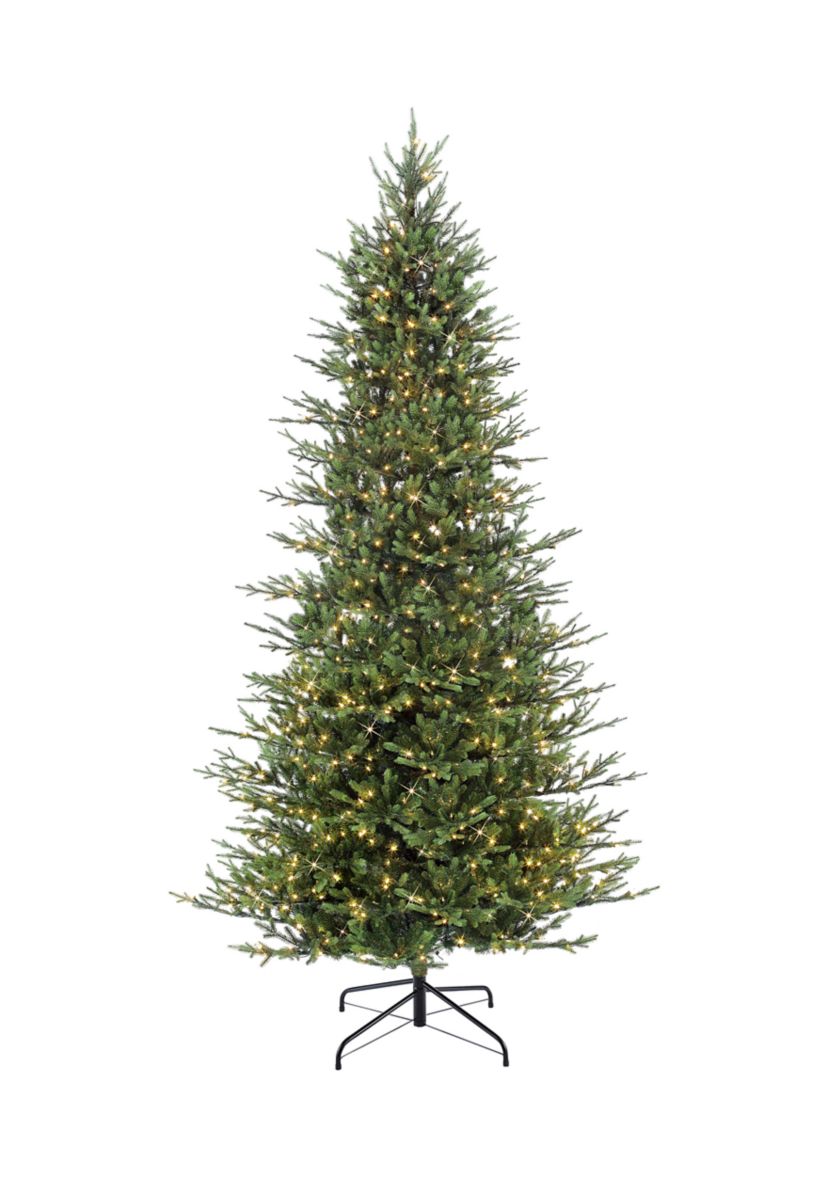 10-foot Pre-Lit Slim Balsam Aritifical Fir Tree 6357 Tips 900 Clear Lights On/Off Foot Pedal Switch