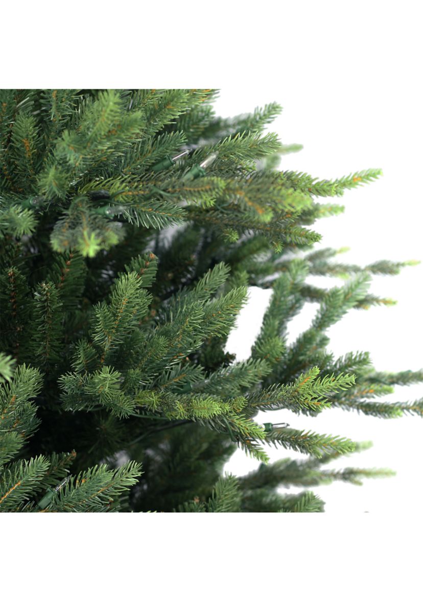 10-foot Pre-Lit Slim Balsam Aritifical Fir Tree 6357 Tips 900 Clear Lights On/Off Foot Pedal Switch