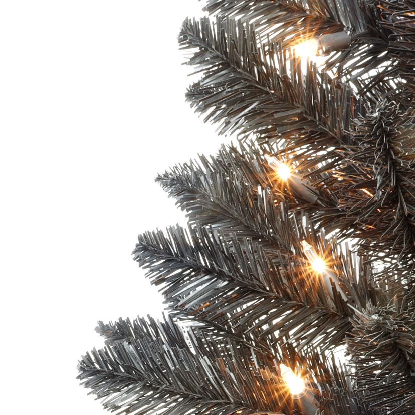 4 ft. Pre-Lit Black Pine Artificial Tree