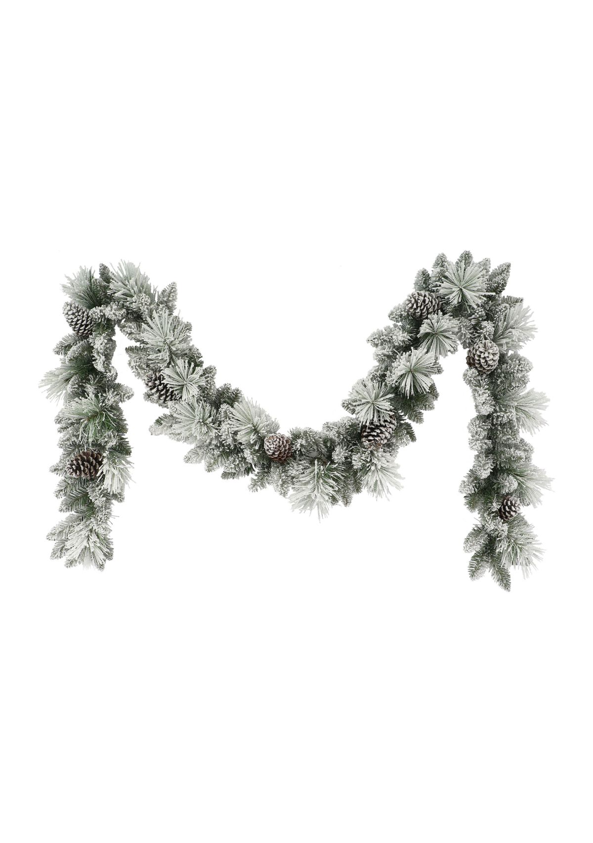 9 ft x 10 in. Flocked Berkshire Spruce Garland
