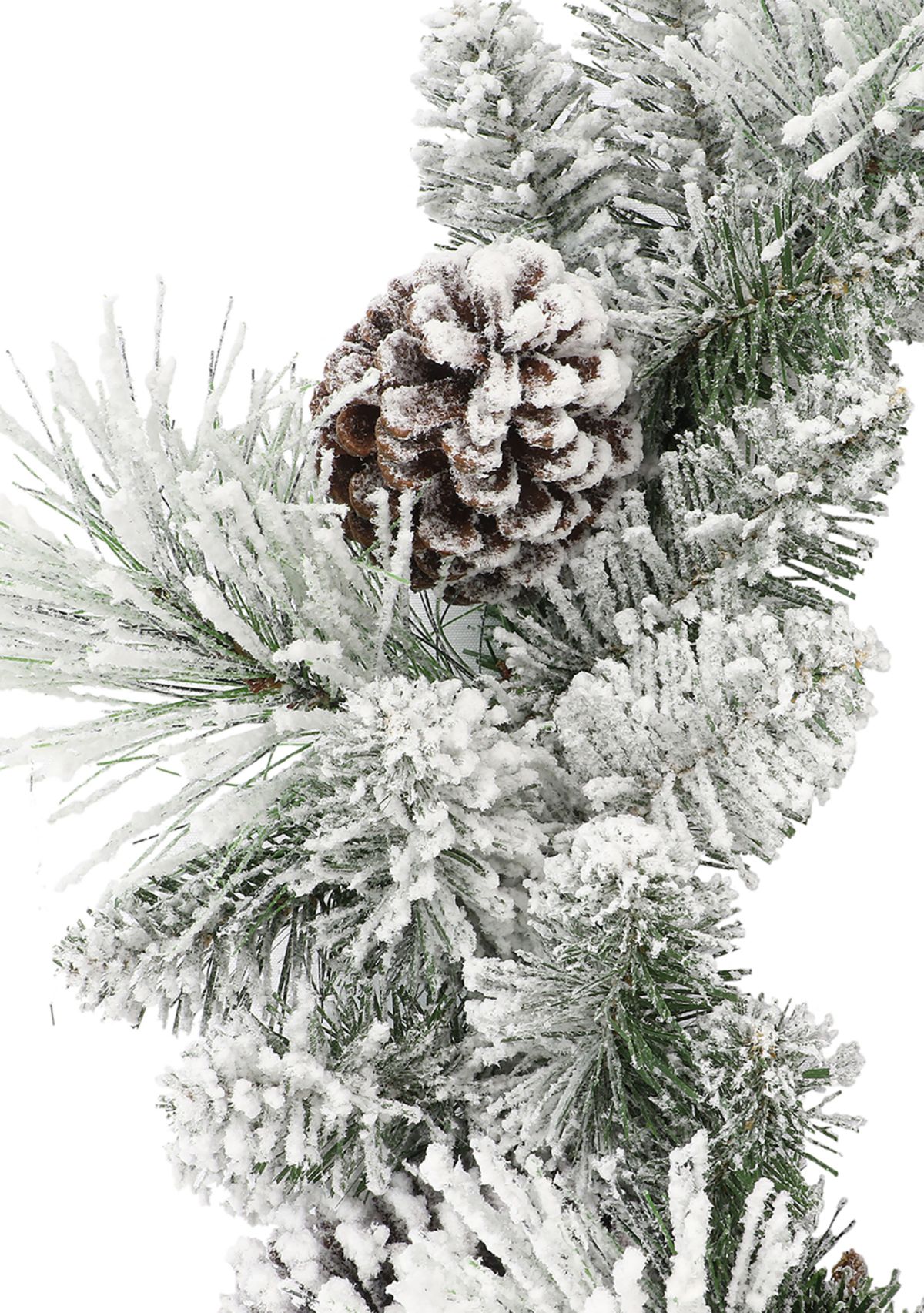 24 in Flocked Berkshire Spruce Wreath