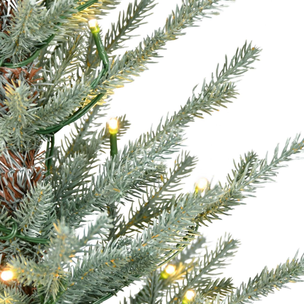 Puleo International 2 Pre-Lit Artificial Blue Potted Arctic Fir Tree