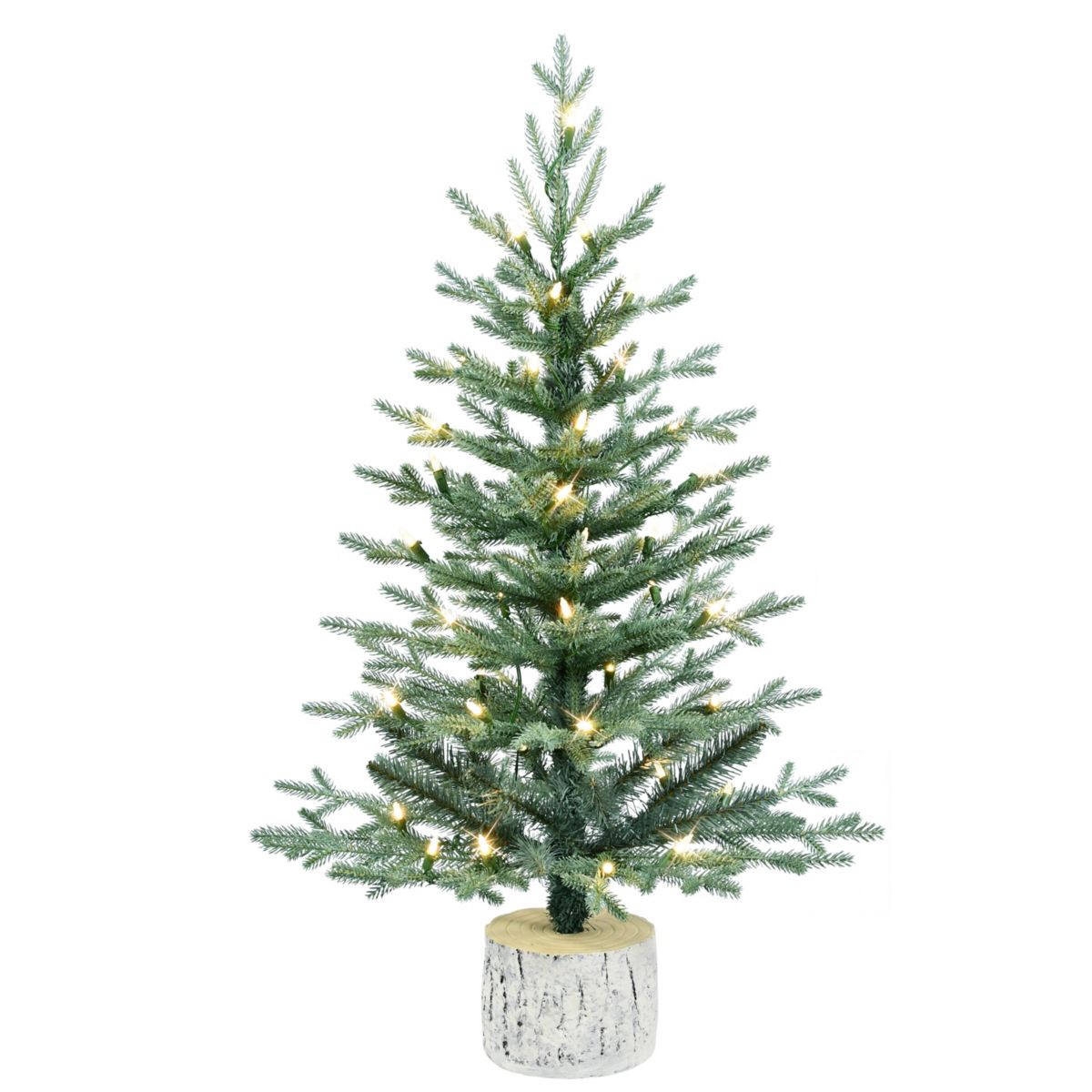 3 ft. Pre-Lit Potted Artificial Tree