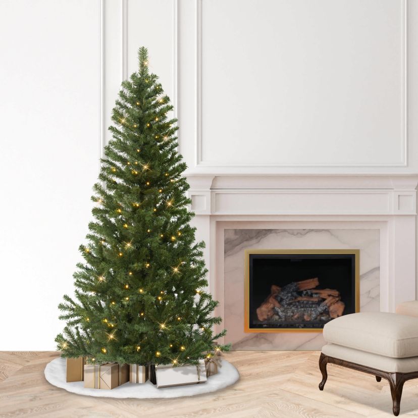 Puleo International 6 Pre-Lit Canadian Spruce Artificial Christmas Tree