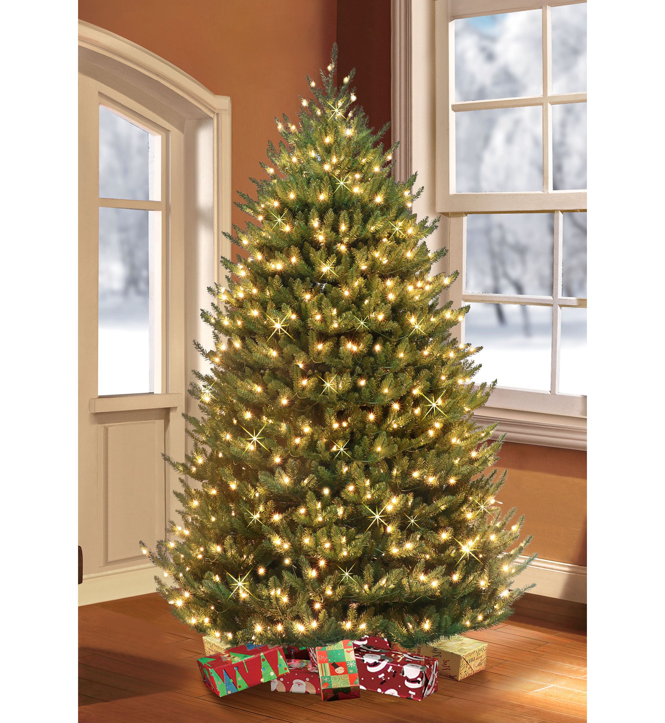 Pre-Lit 6.5-Foot Canadian Balsam Fir Christmas Tree