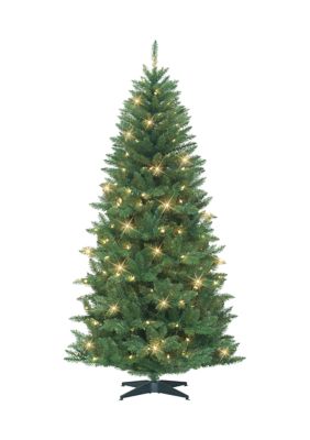 Puleo International 7-foot Pre-Lit Carson Artificial Pine Tree 680 Tips 200 Clear Lights