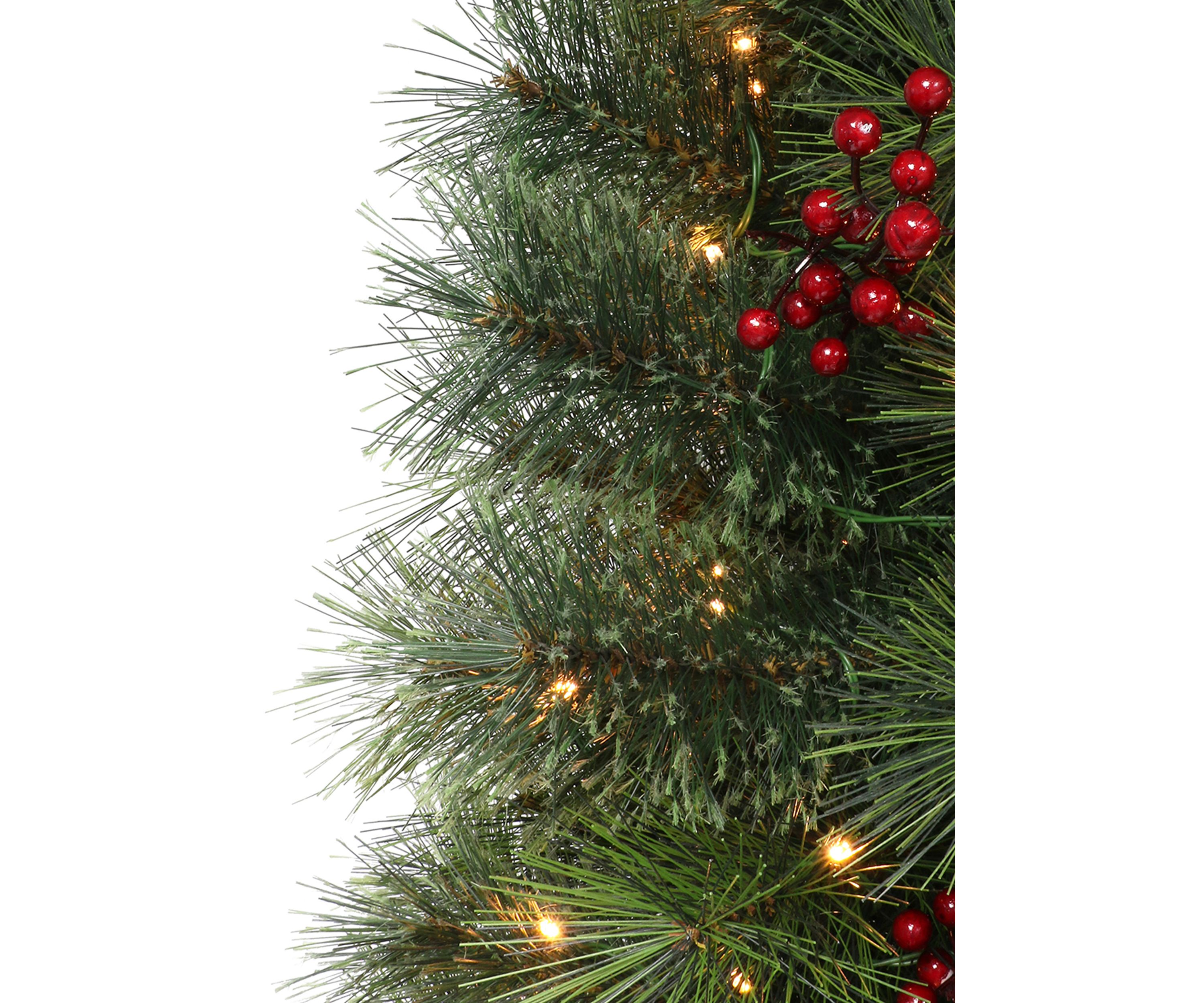 Battery Operated Potted Cascade Pine Tree in Plastic Pot