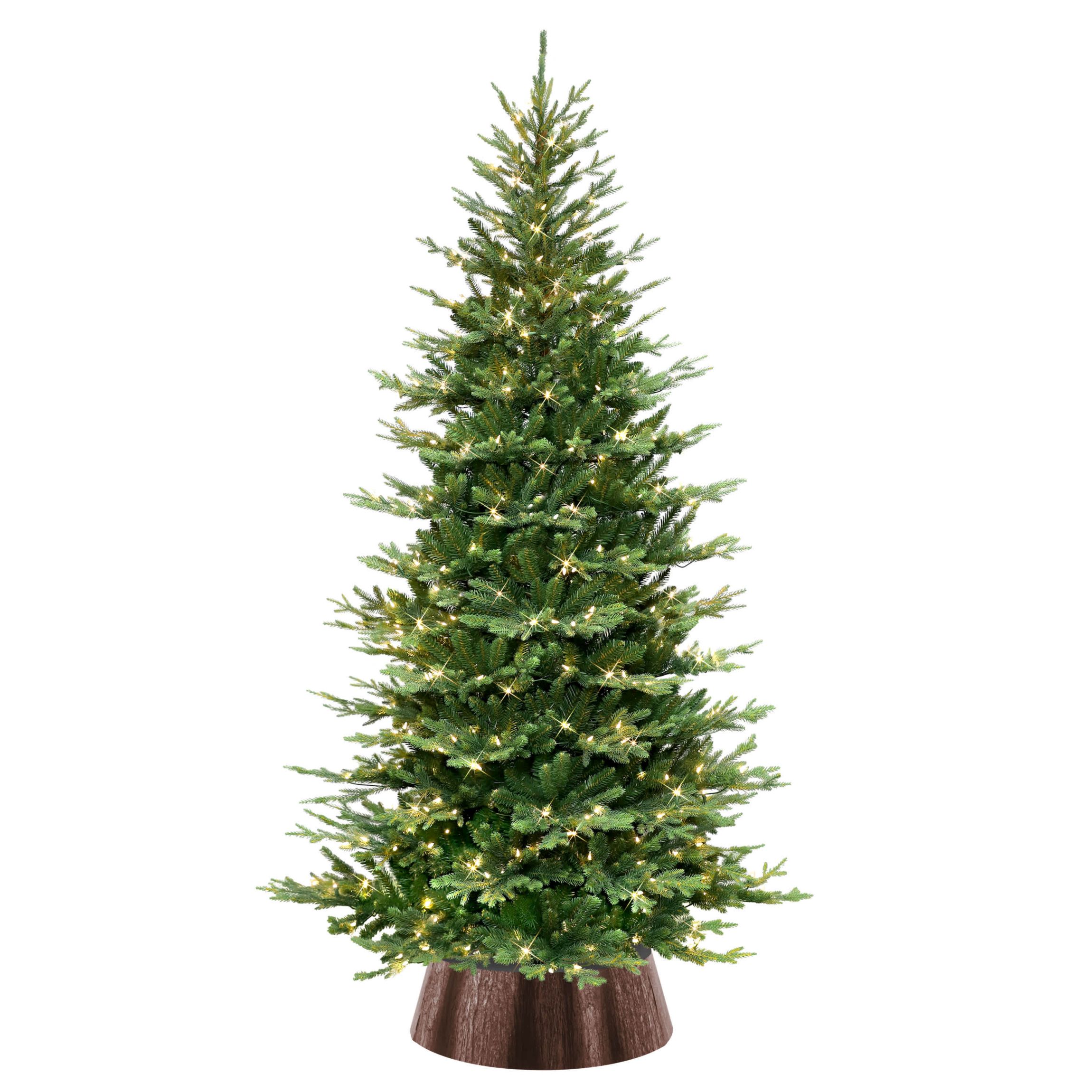 7.5 Pre-Lit Slim Chatham Spruce Artificial Christmas Tree with Matching Skirt