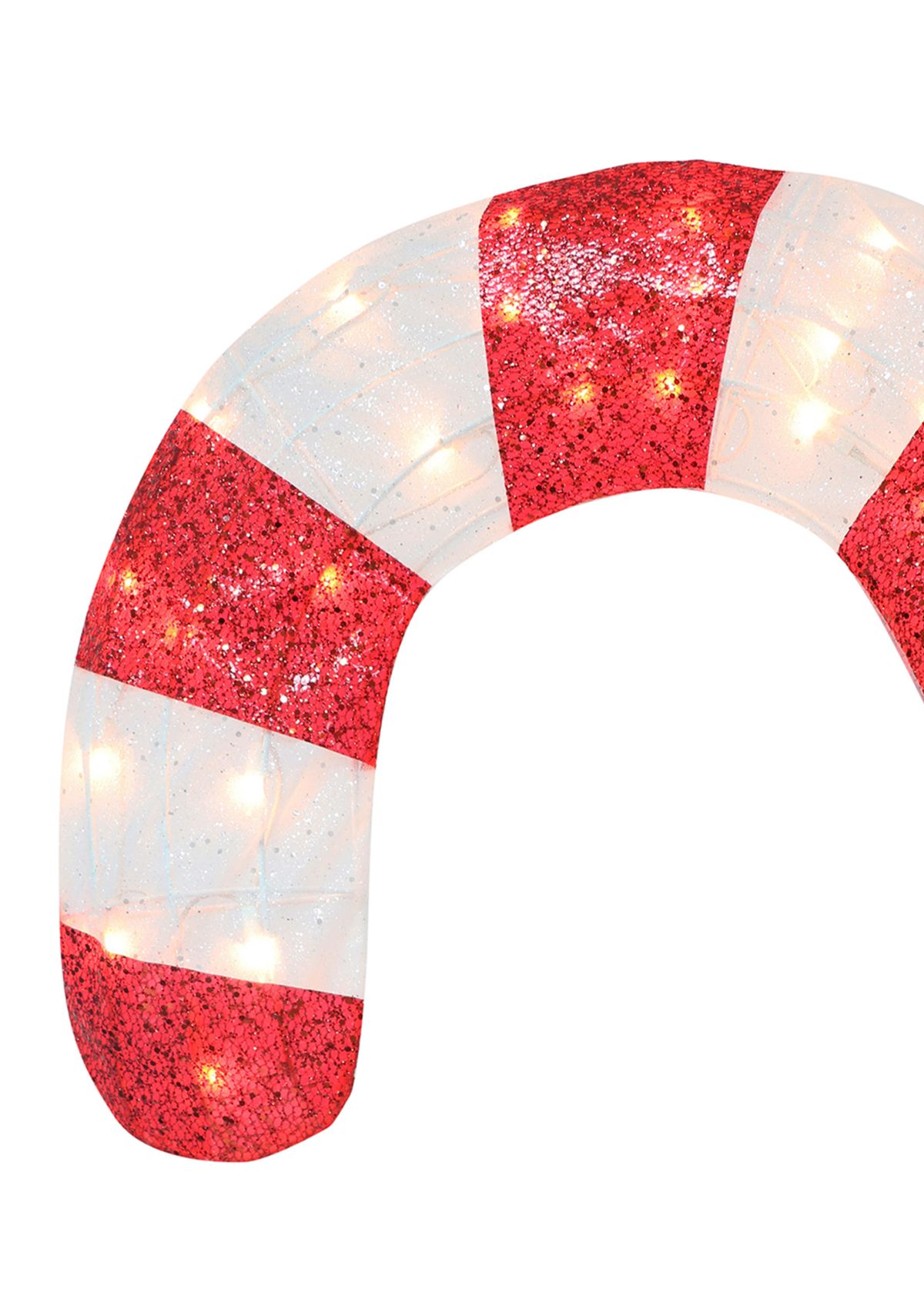 52 in. Lighted Outdoor Fabric Mesh Candy Cane Pair