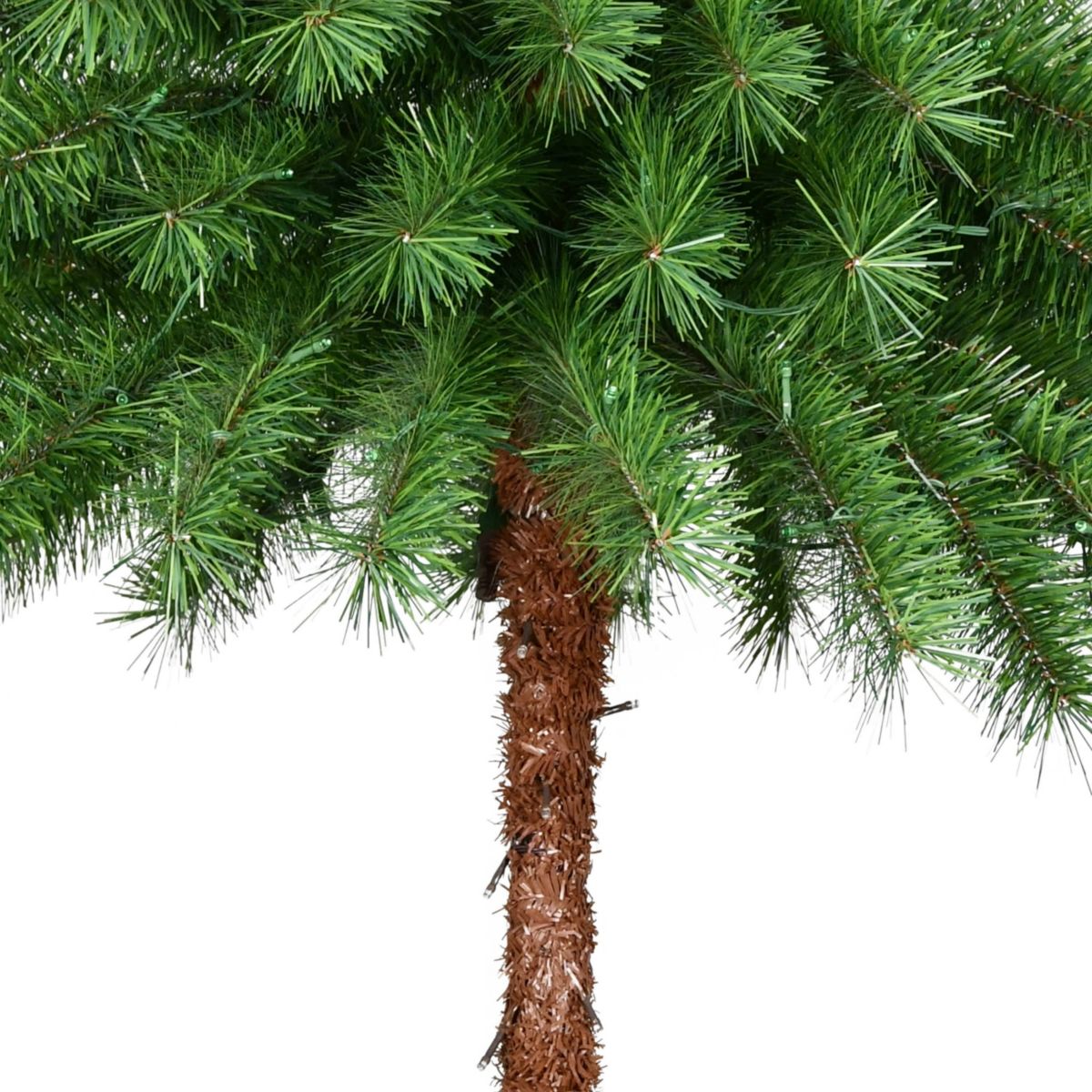 Puleo International 6 Pre-Lit Artificial Palm Tree with Green and Clear Lights