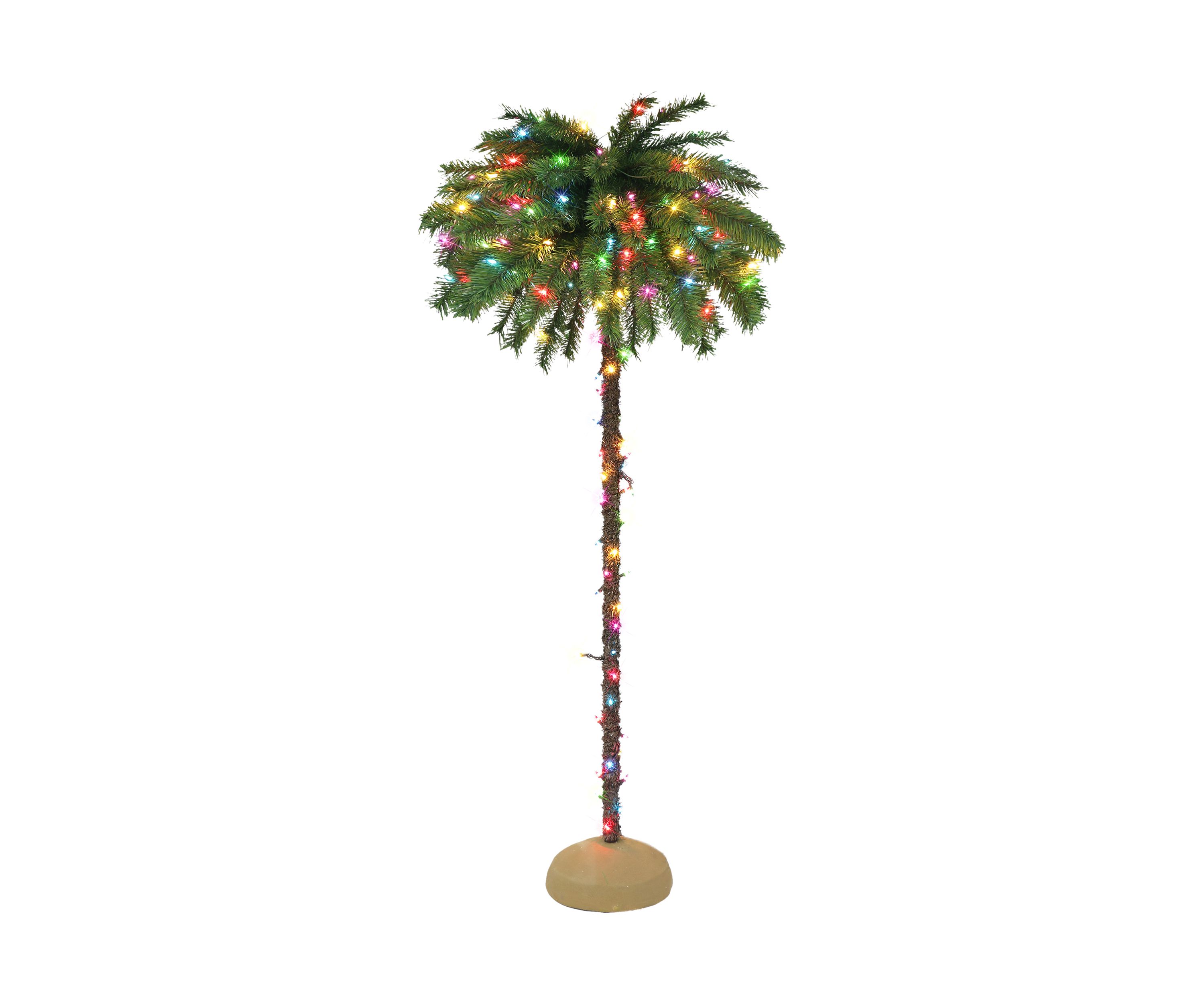 Pre-lit Palm Tree with Multi color Incandescent Lights