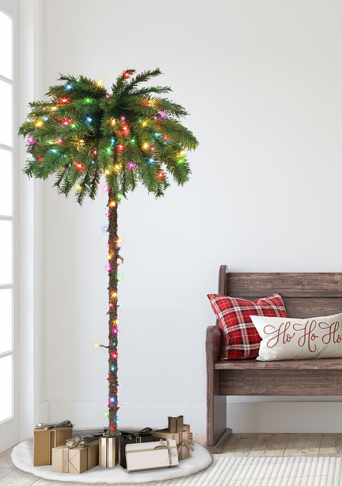 Pre-lit Palm Tree with Multi color Incandescent Lights