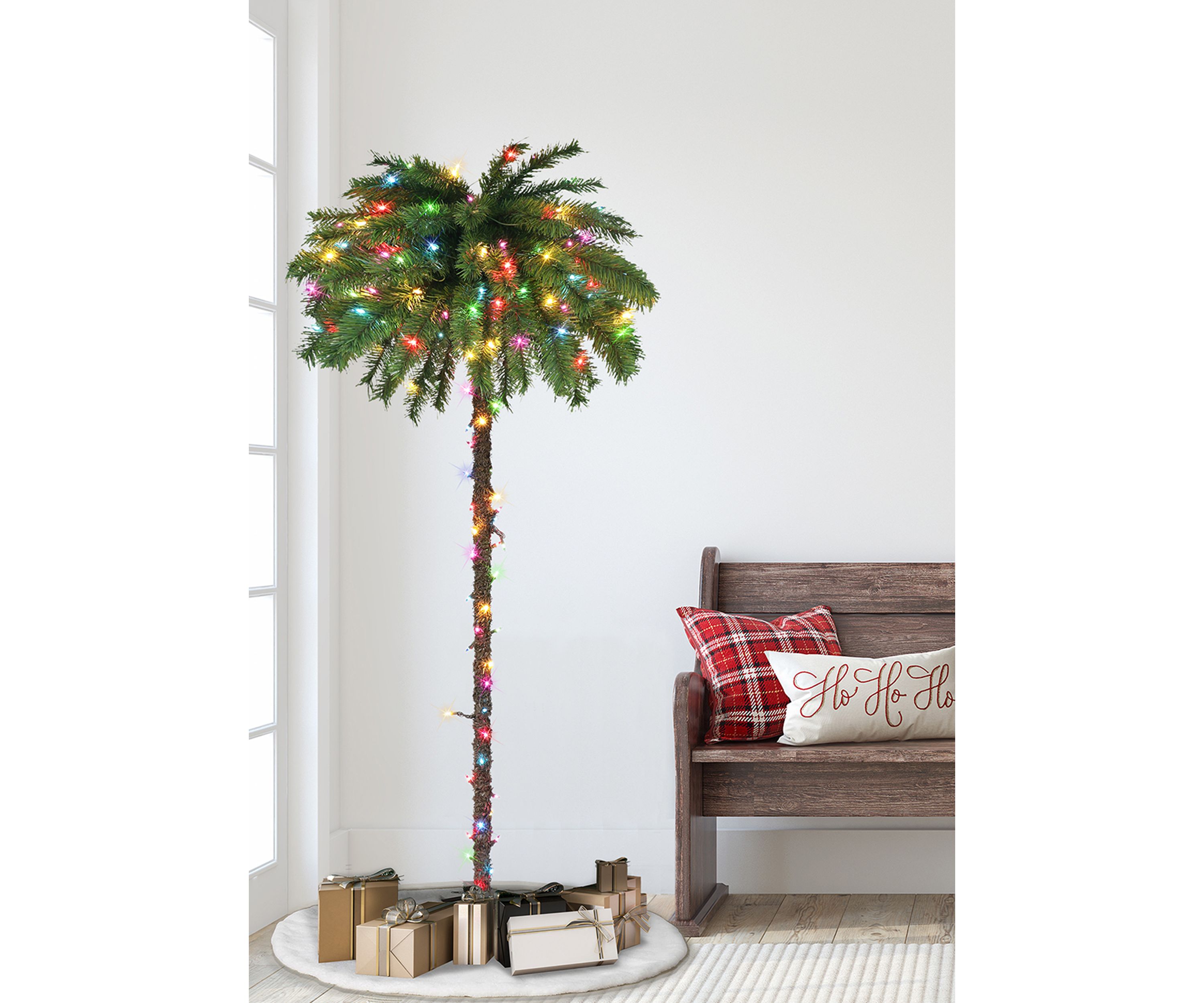 Pre-lit Palm Tree with Multi color Incandescent Lights