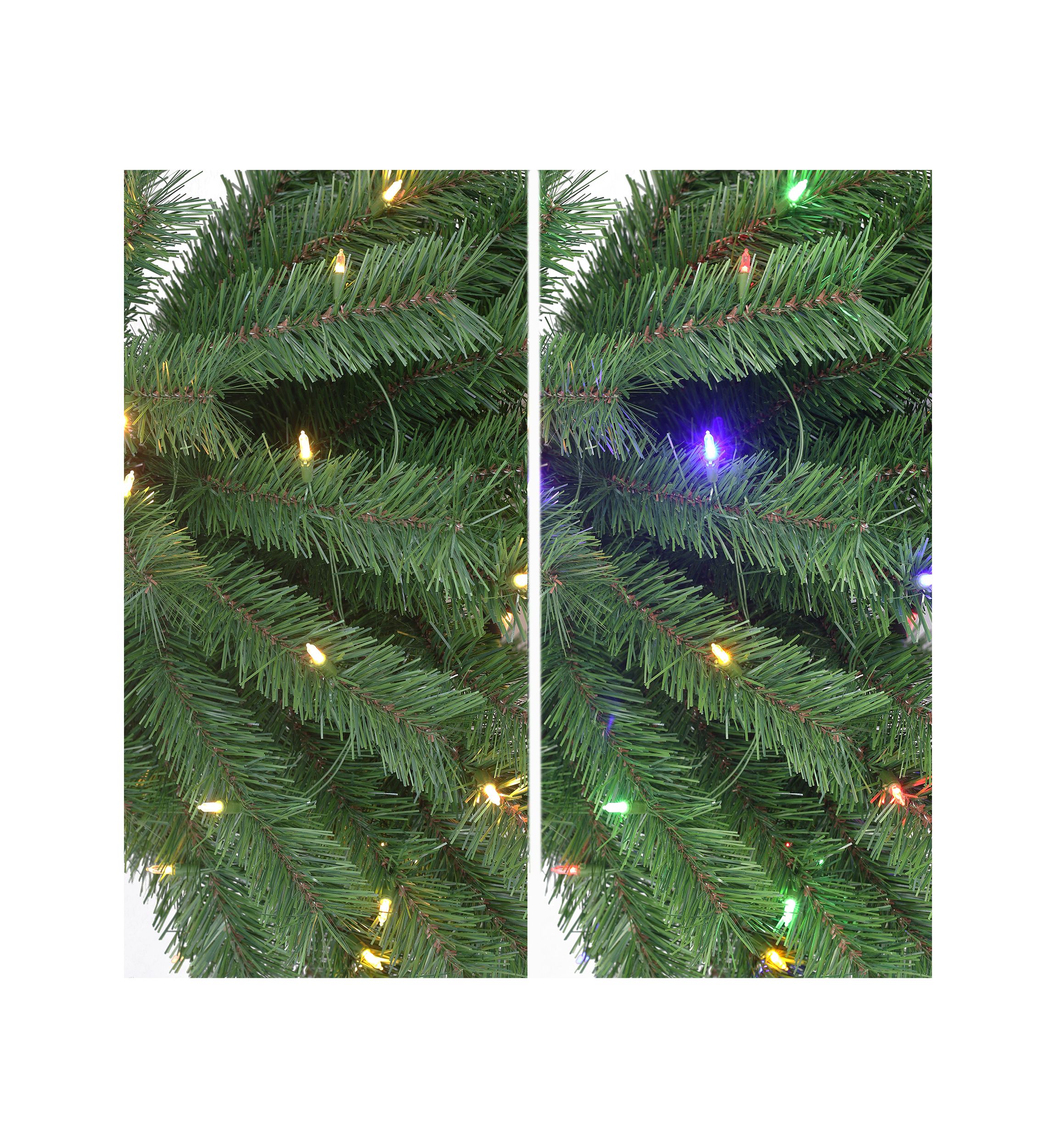 3.5-foot & 6ft Pre-Lit Artificial Double Trunk Palm Tree 105 Tips 175 Dual-Color LED Lights