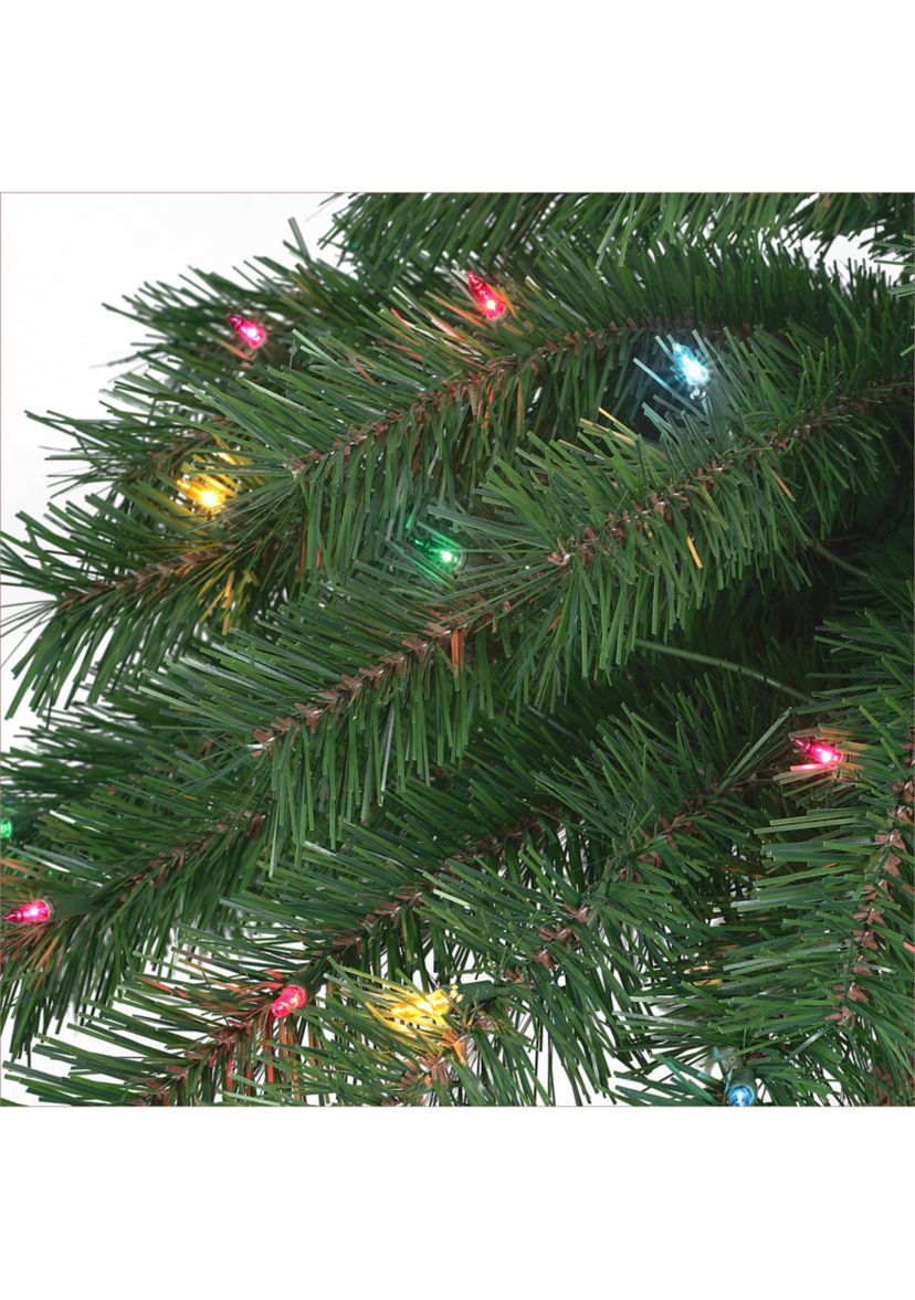 3.5-foot & 6-foot Pre-Lit Double Trunk Artificial Palm Tree 105 Tips 175 Multi-Color Lights