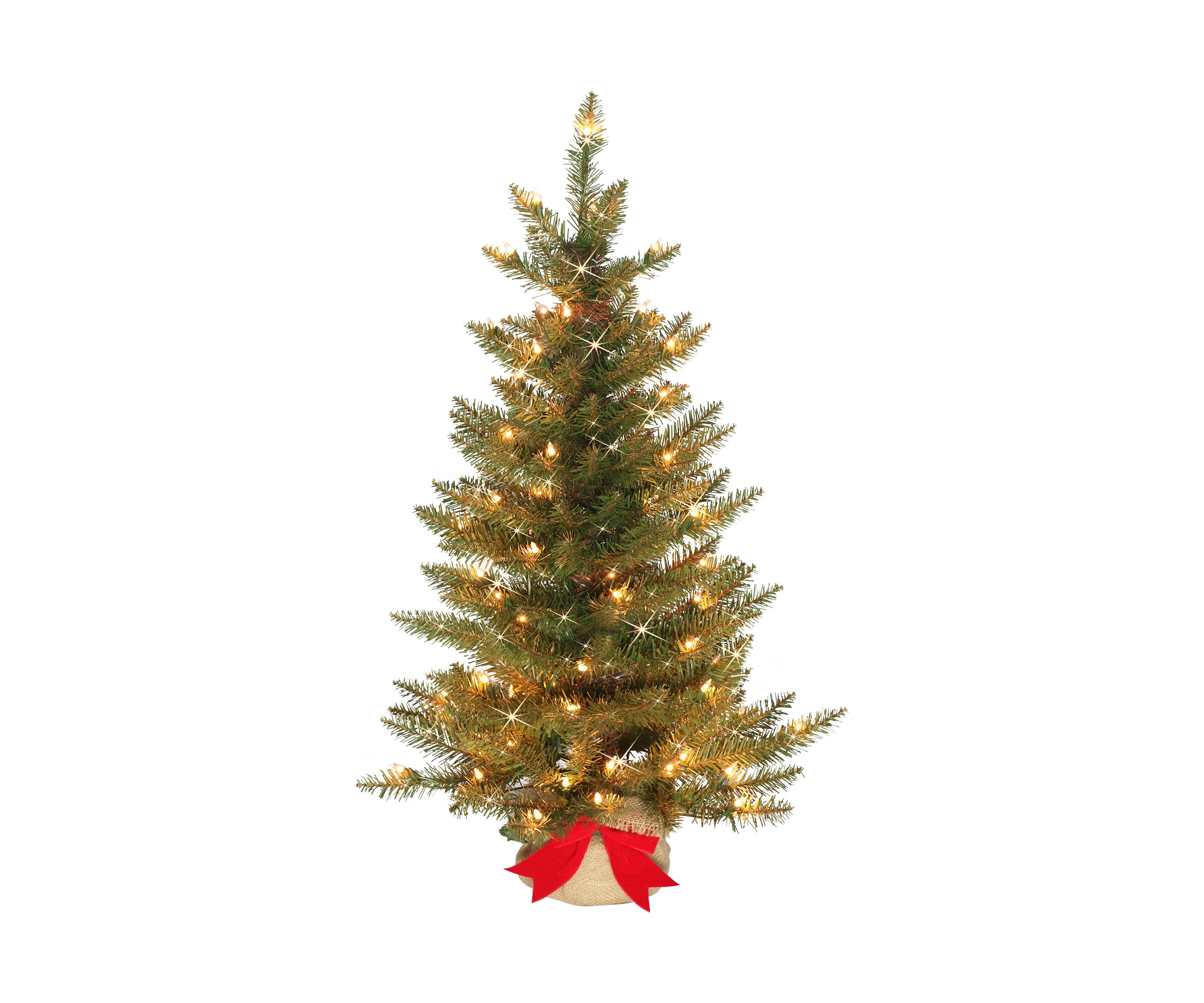 Pre-Lit 3-Foot Slim Franklin Fir Christmas Tree