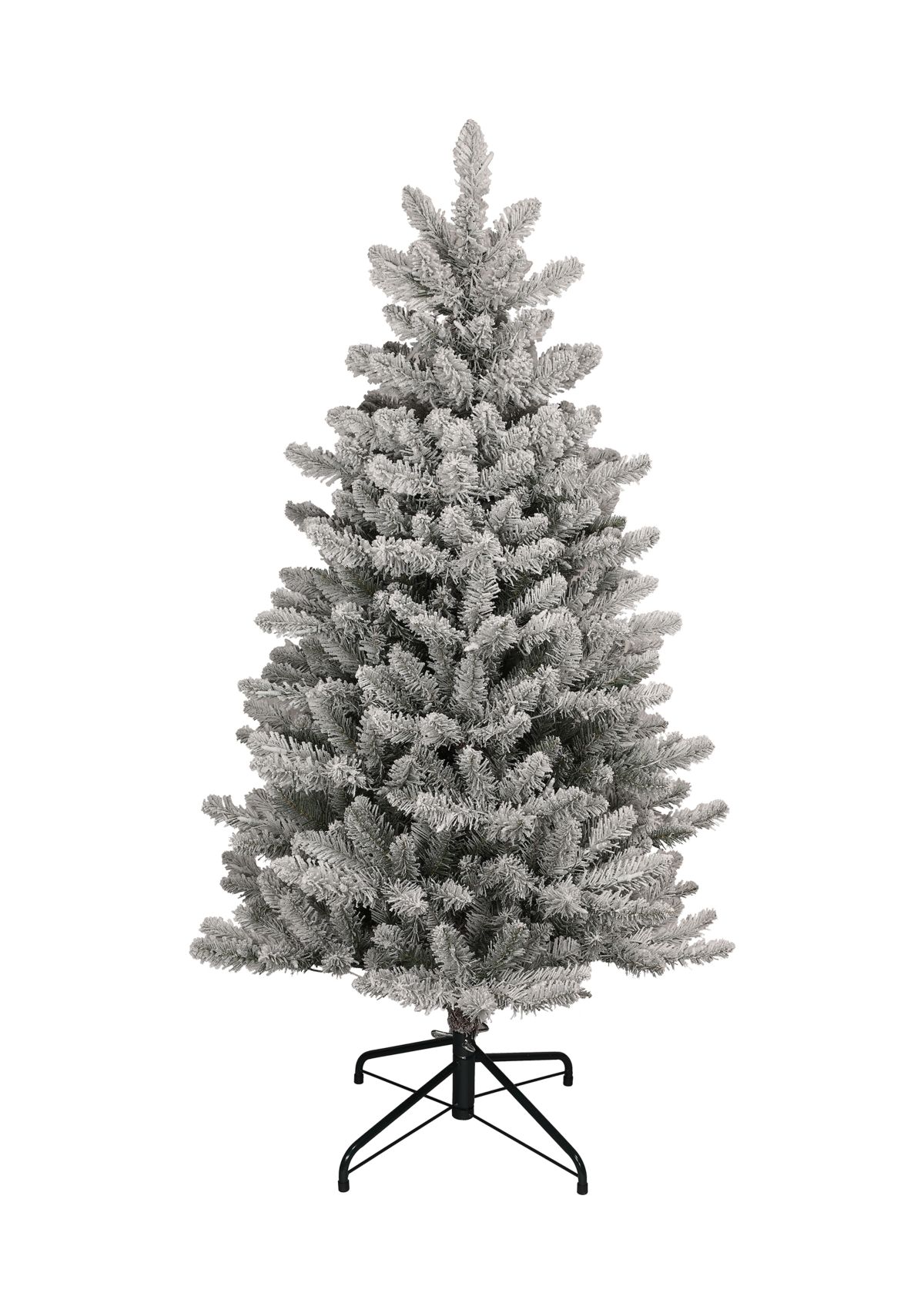4.5 foot Pre-Lit Slim Flocked Franklin Fir Christmas Tree