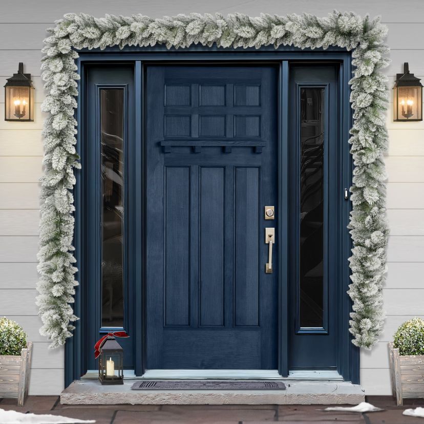 20 ft. x 10 in. Flocked Garland