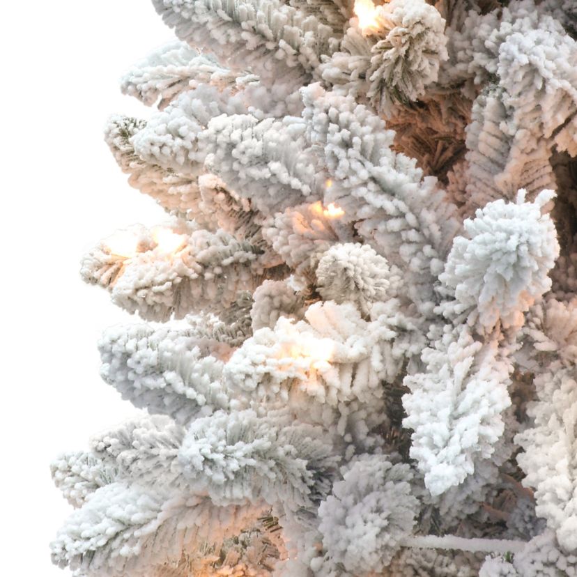 4 ft. Pre-Lit Flocked Artificial Tree