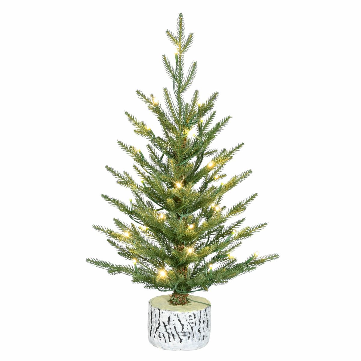 Puleo International 2 Pre-Lit Artificial Green Potted Arctic Fir Tree