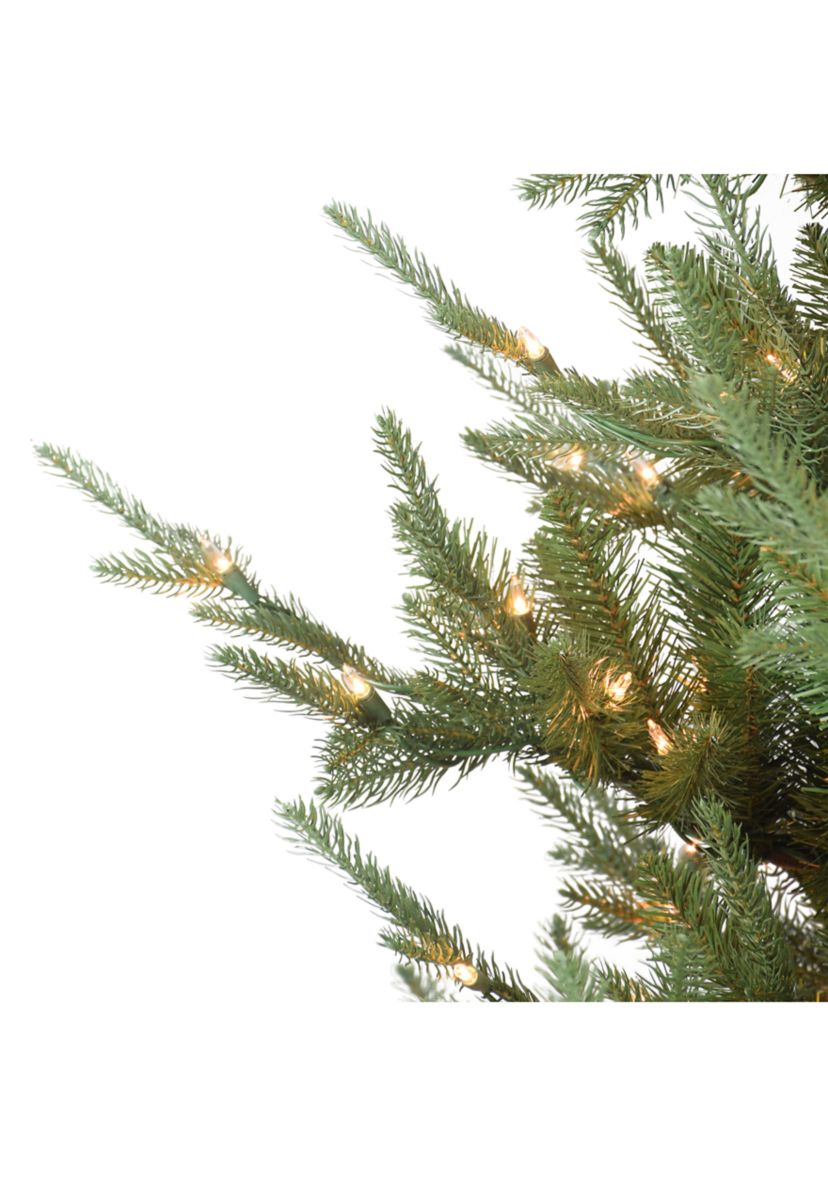 4.5-foot Pre-Lit Hillside Spruce Artificial Tree 614 Tips 150 Clear Lights