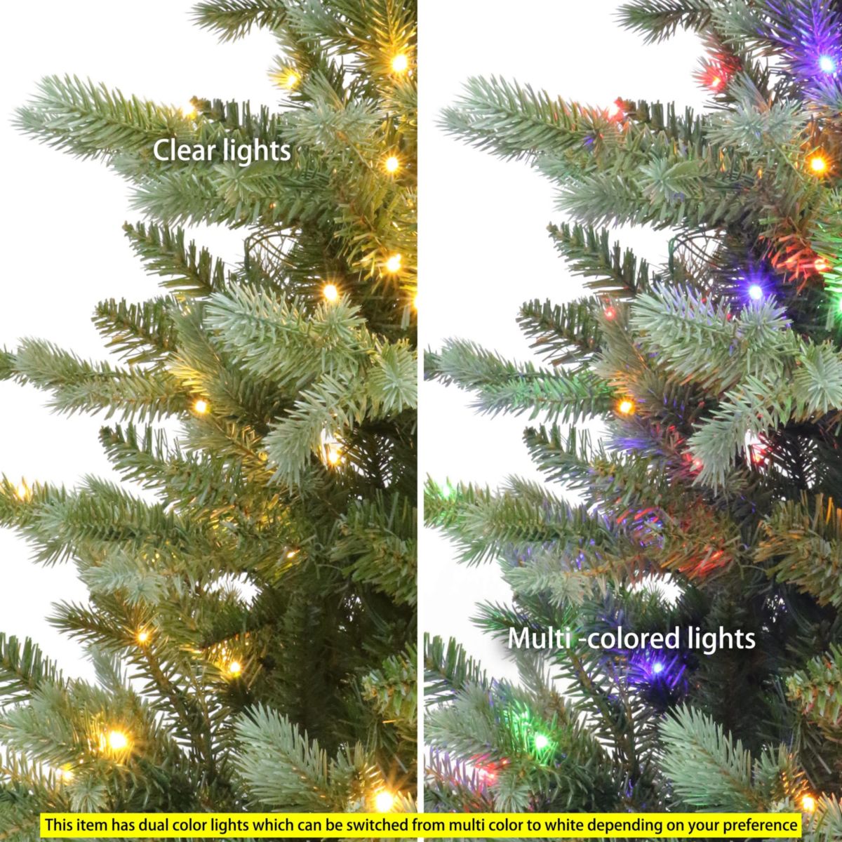 Puleo International 4.5 Pre-Lit Linden Fir Artificial Tree with 200 Dual-Color LED Lights