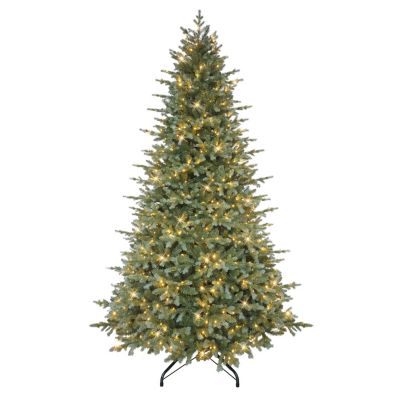 Puleo International 9' Pre-Lit Linden Fir Artificial Tree with 750 Dual-Color LED Lights, Green