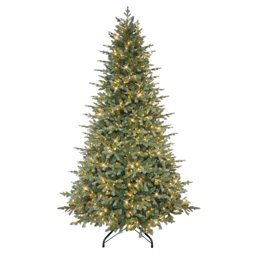 Puleo International 9 Pre-Lit Linden Fir Artificial Tree with 750 Dual-Color LED Lights