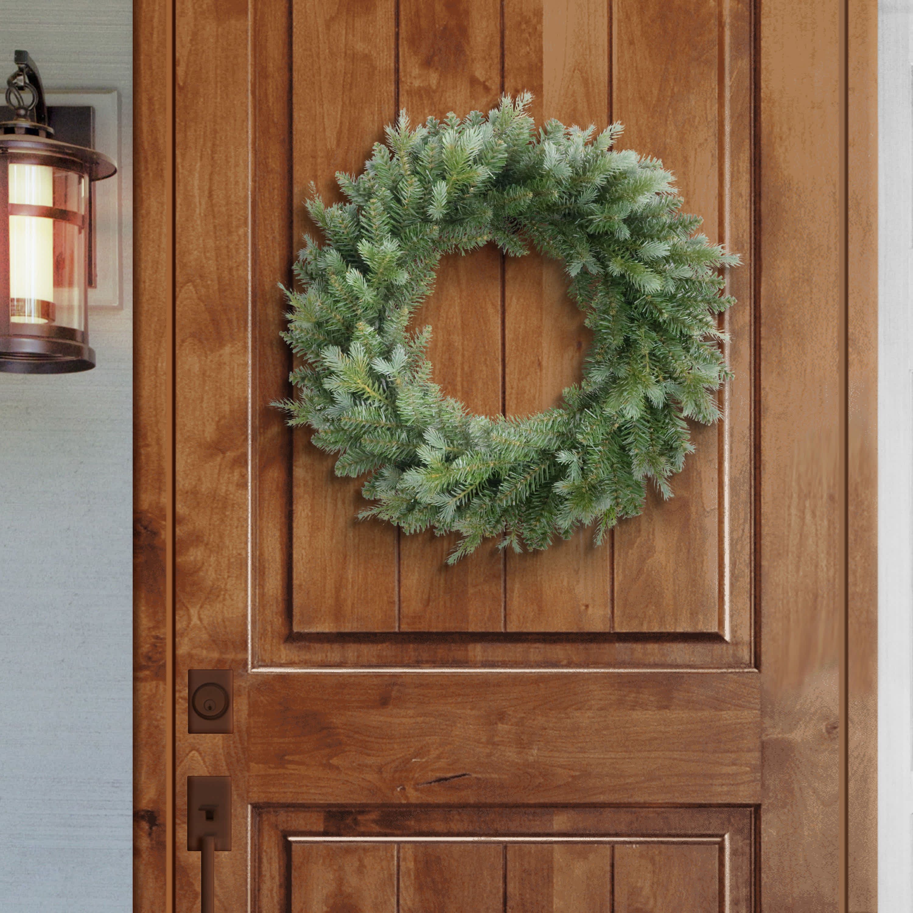 Puleo International 24" Linden Fir Artificial Blue/Green Christmas Wreath