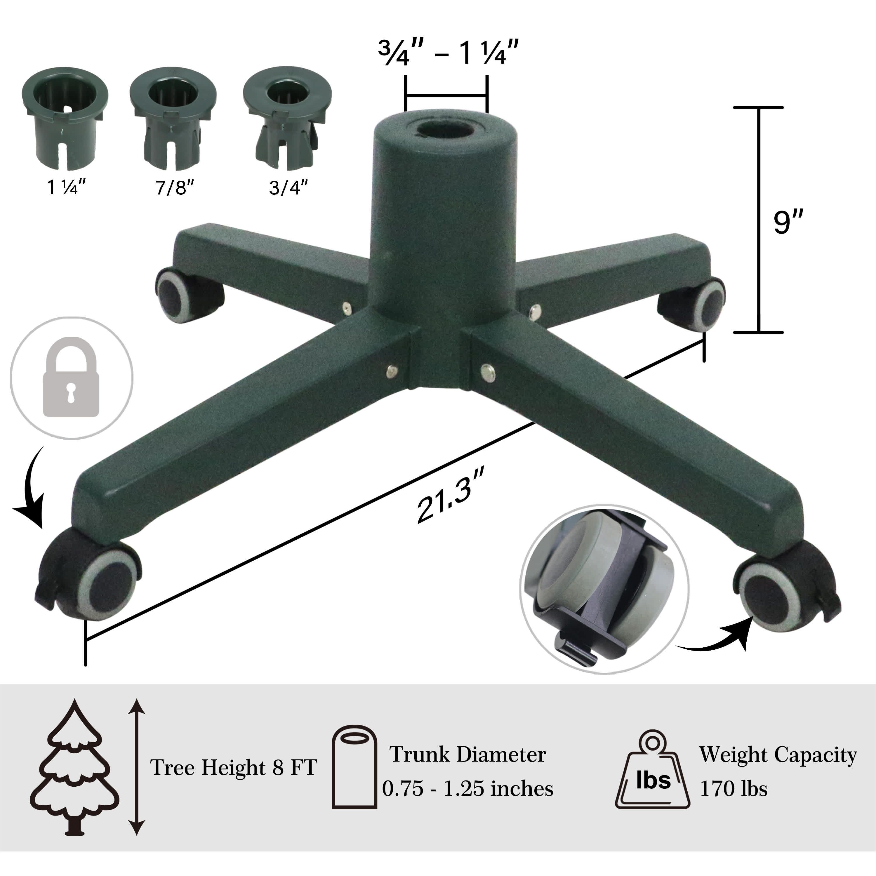 Puleo International 21" Lockable Artificial Tree Stand for up to 8 Trees Adjustable