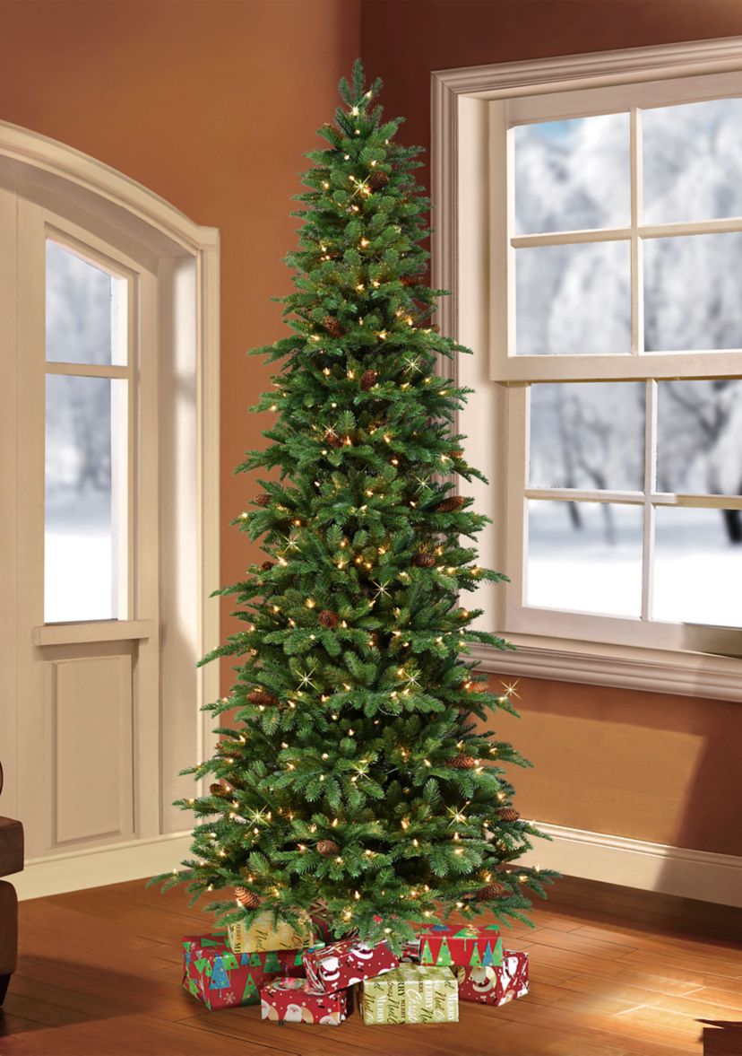 Pre-Lit 7.5-Foot Slim Montana Spruce Christmas Tree