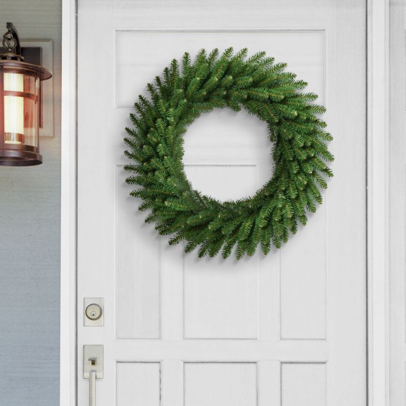 Puleo International 24" Mountain View Spruce Artificial Green Christmas Wreath