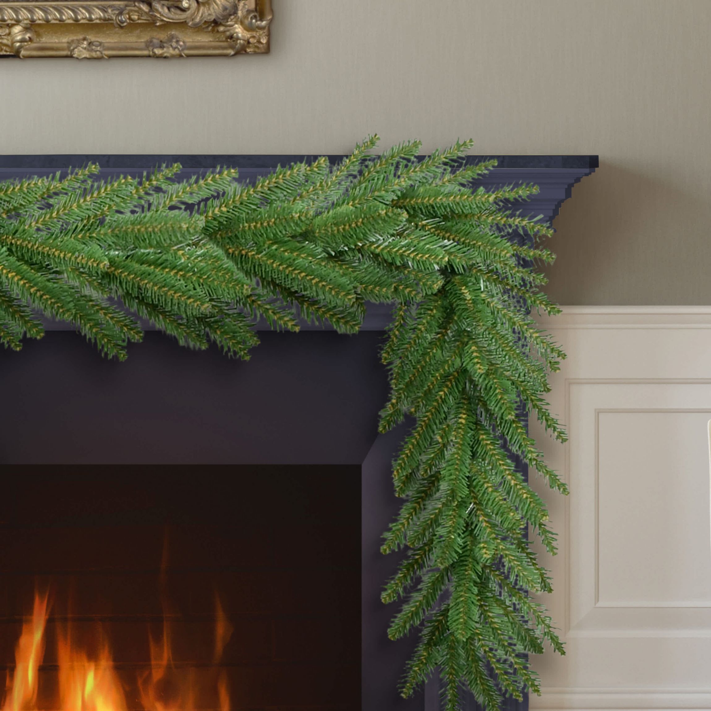 Puleo International 9 x 10" Mountain View Spruce Artificial Green Christmas Garland