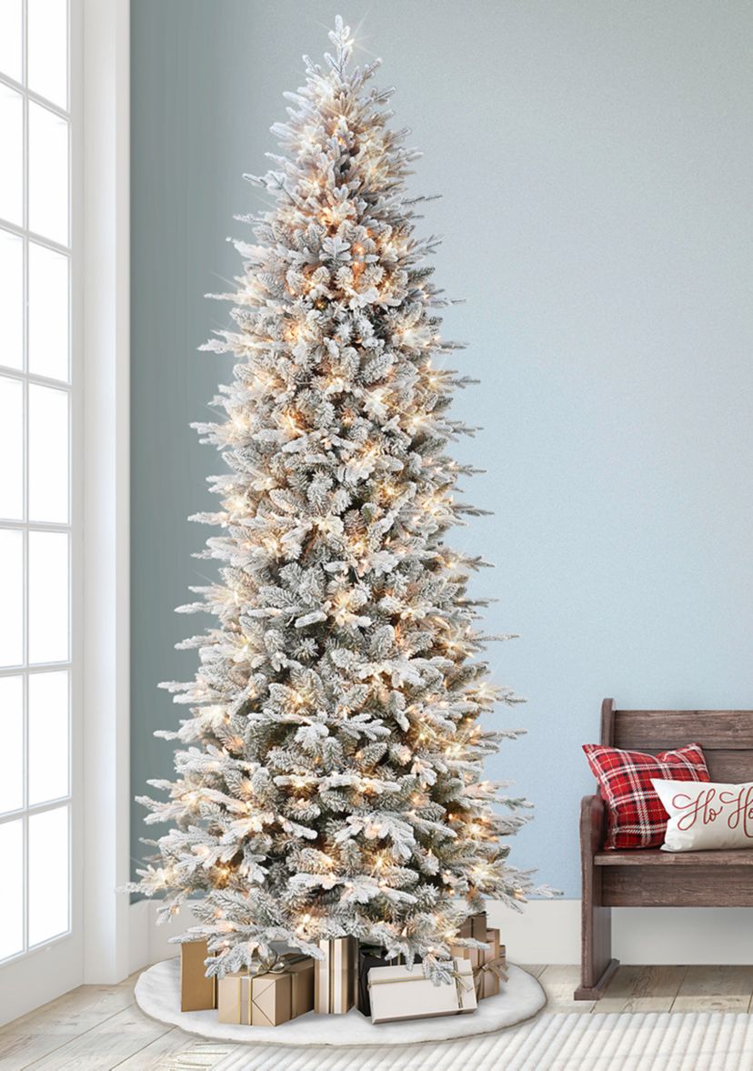 Slim Flocked Northern Fir PE/PVC Tree