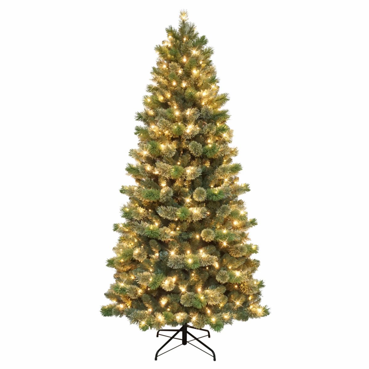 Puleo International 7.5 Pre-Lit Artificial Slim Oklahoma Pine Tree
