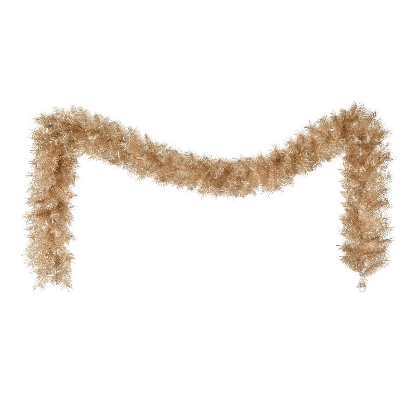 Puleo International 9 x 10" Artificial Rose Gold Round Valley Pine Garland
