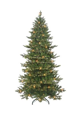 Puleo International 7.5 ft Pre-lit Slim Royal Majestic Douglas Fir Downswept Artificial Christmas Tree 500 UL Clear Lights Metal Stand Green -  7601713RMDDSLA75C5