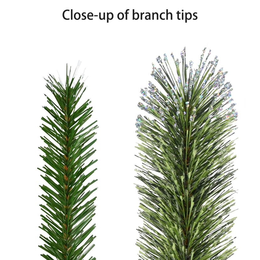 7.5 ft. Pre-Lit Snowy Artificial Tree