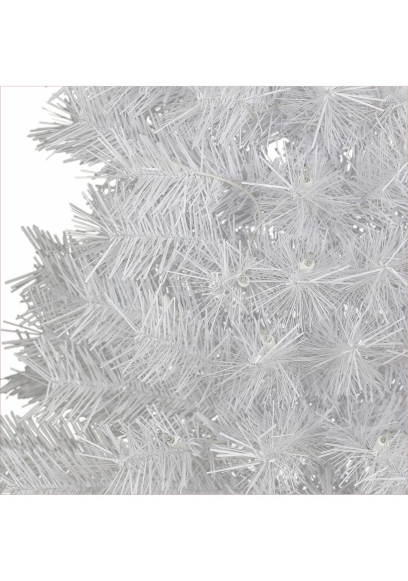 3-foot Pre-Lit White Snow Ridge Aritificial Fir Tree 130 Tips 70 Clear Light Plastic Stand