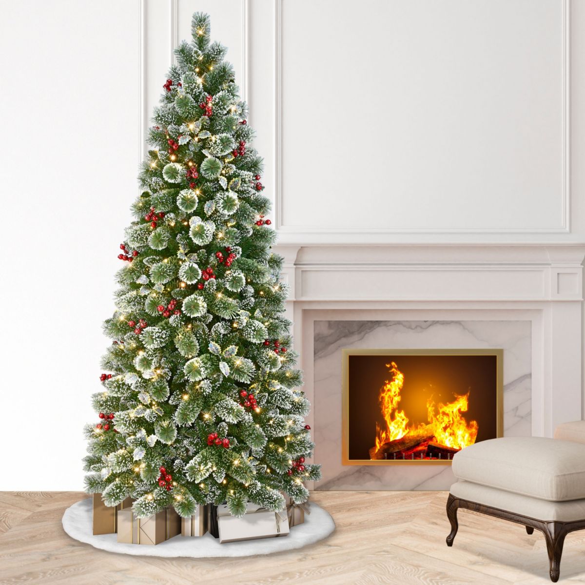 7.5 ft. Pre-Lit Slim Artificial Tree