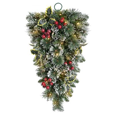 Puleo International 100-Foot Artificial Green Spruce Garland, Unlit Christmas Garland with 1,840 Realistic Branch Tips, 10-Inch Wide Holiday Garland