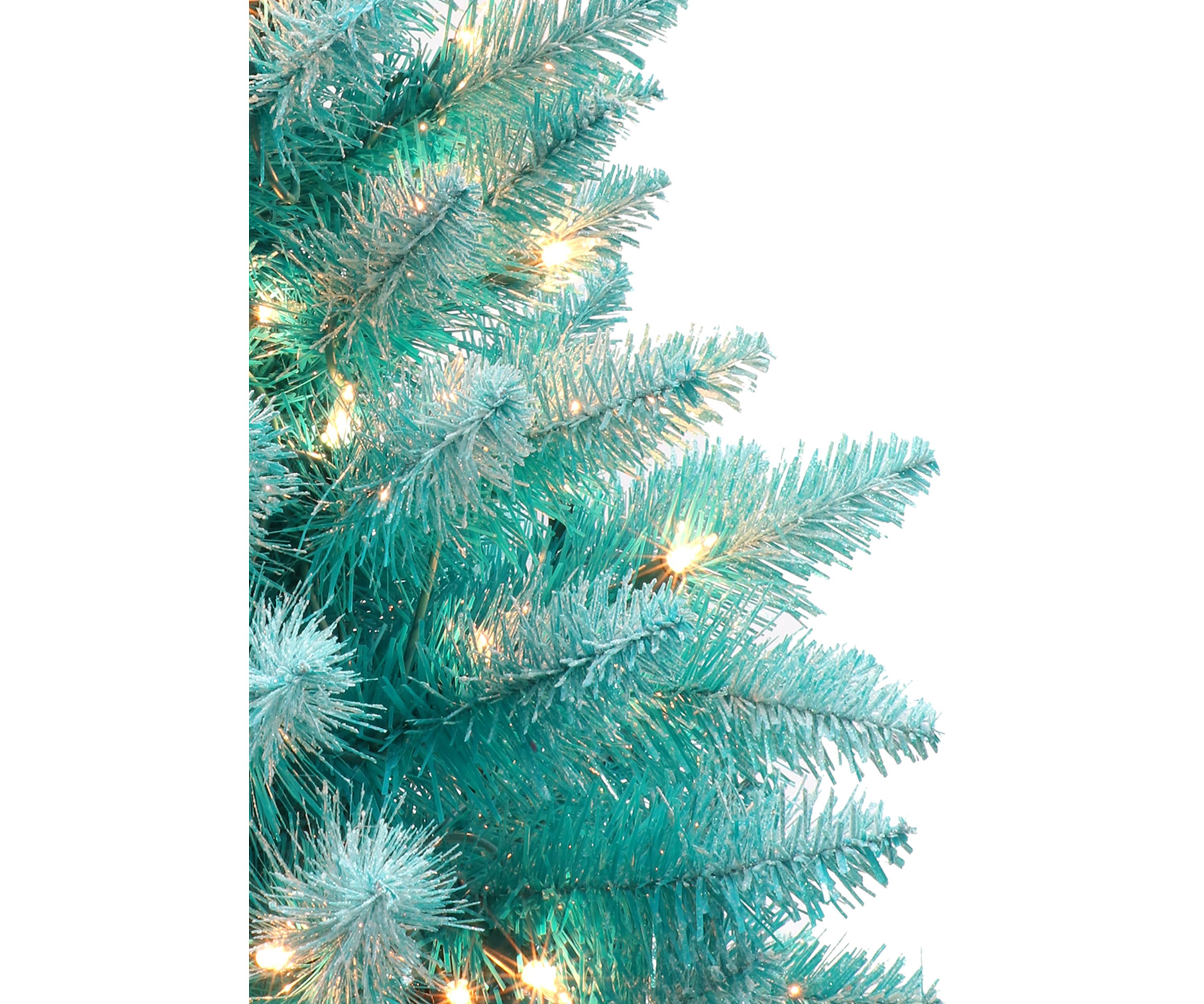 Pre-lit Fashion Teal Tree with Burlap Base