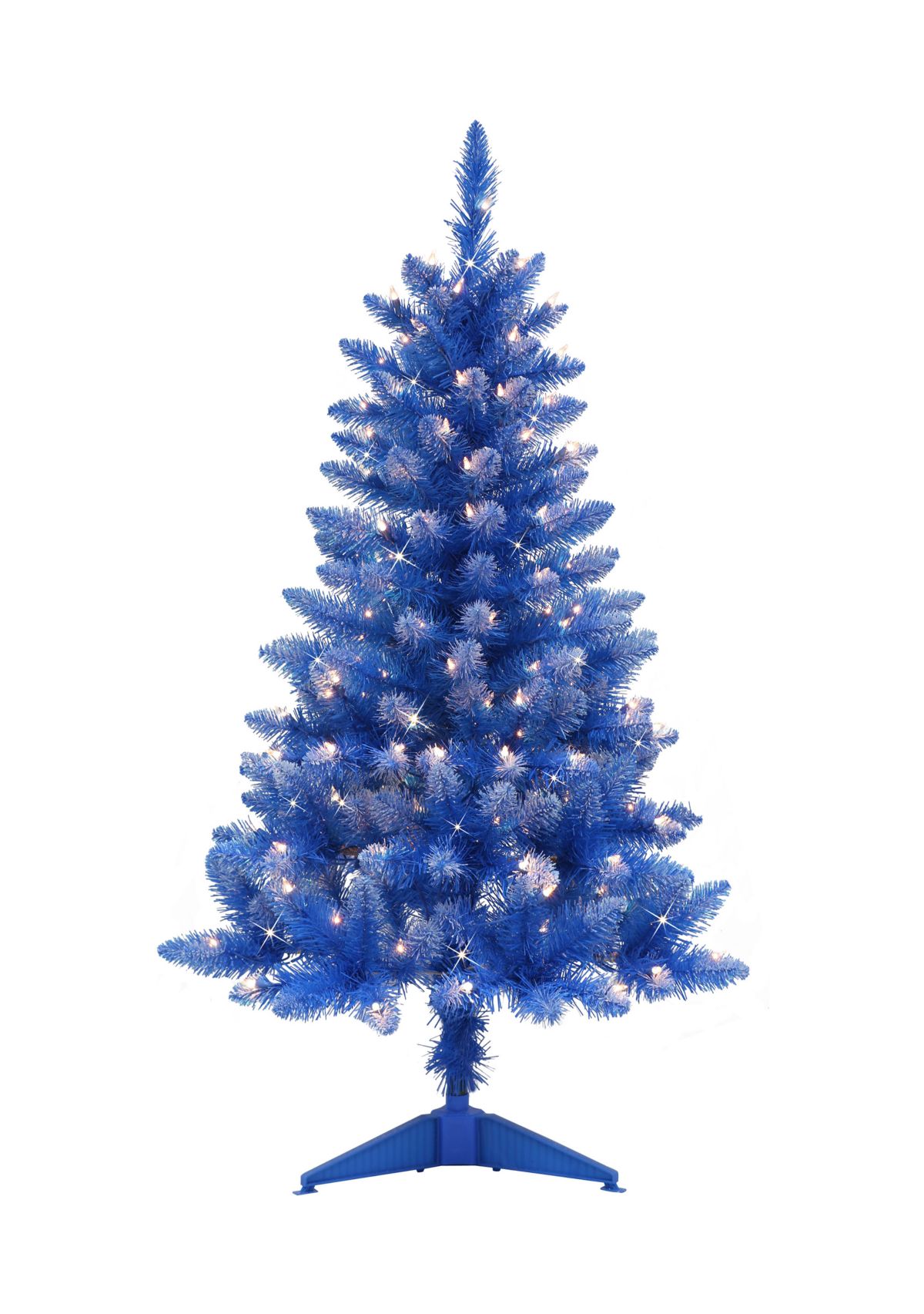 Pre-Lit 4-Foot Fashion Blue Christmas Tree