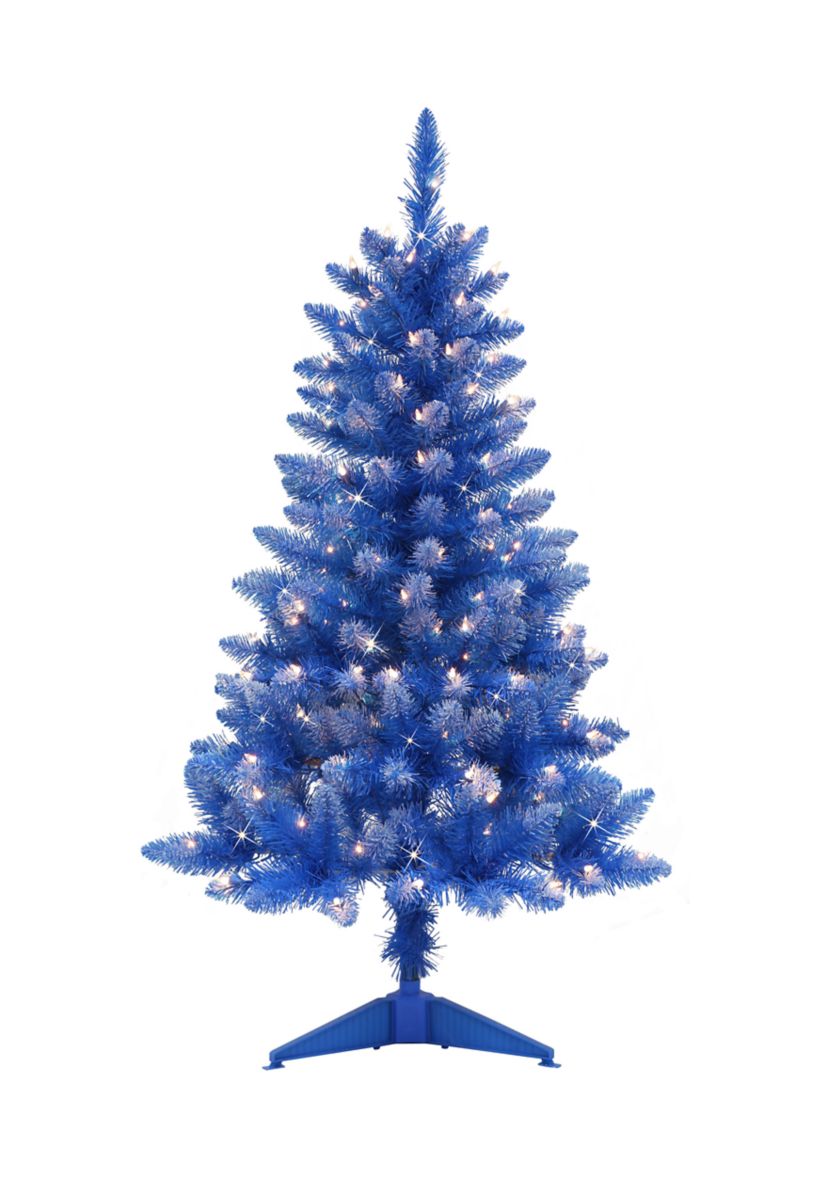 Pre-Lit 4-Foot Fashion Blue Christmas Tree