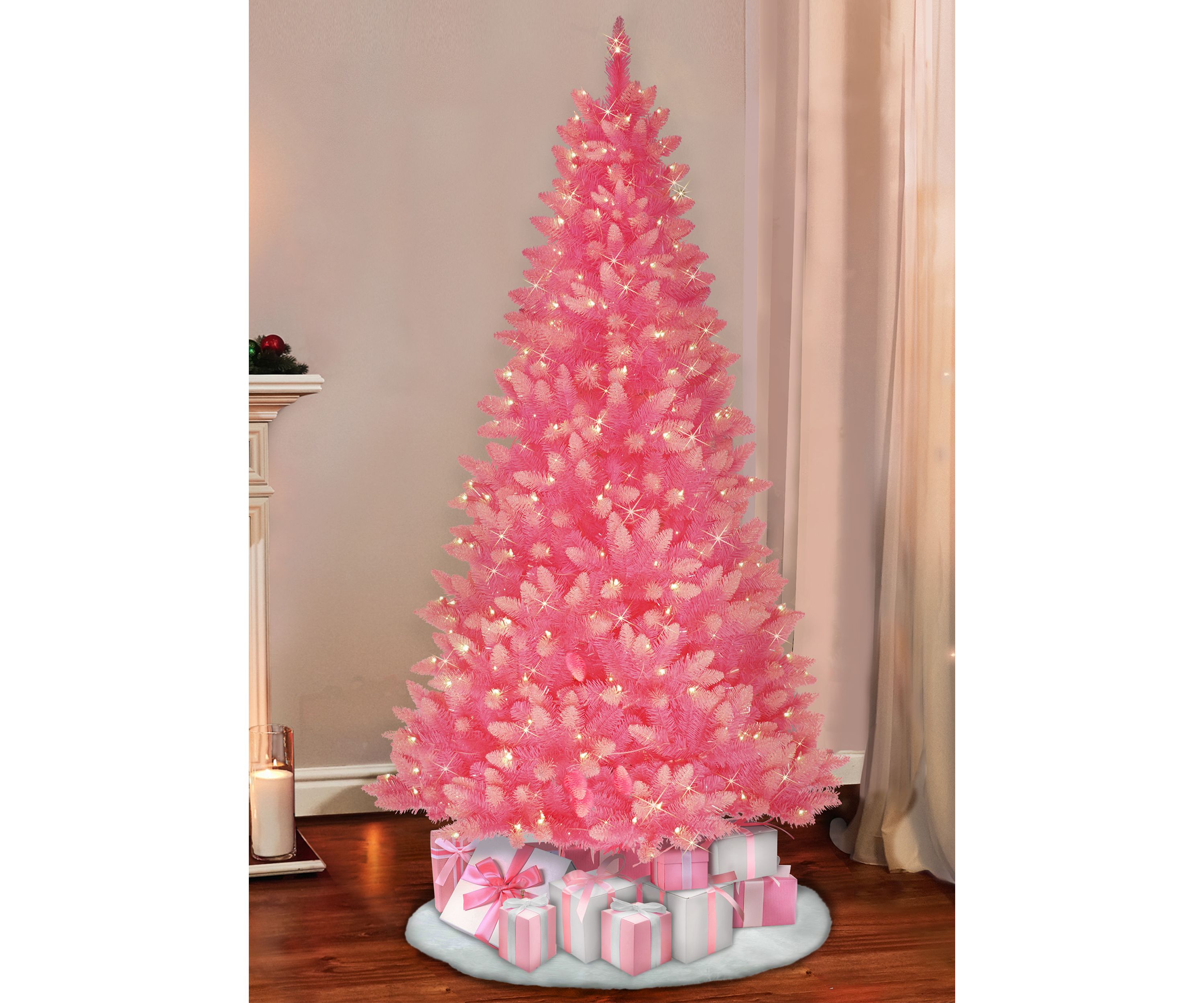 Pre-Lit 6.5-Foot Fashion Pink Christmas Tree