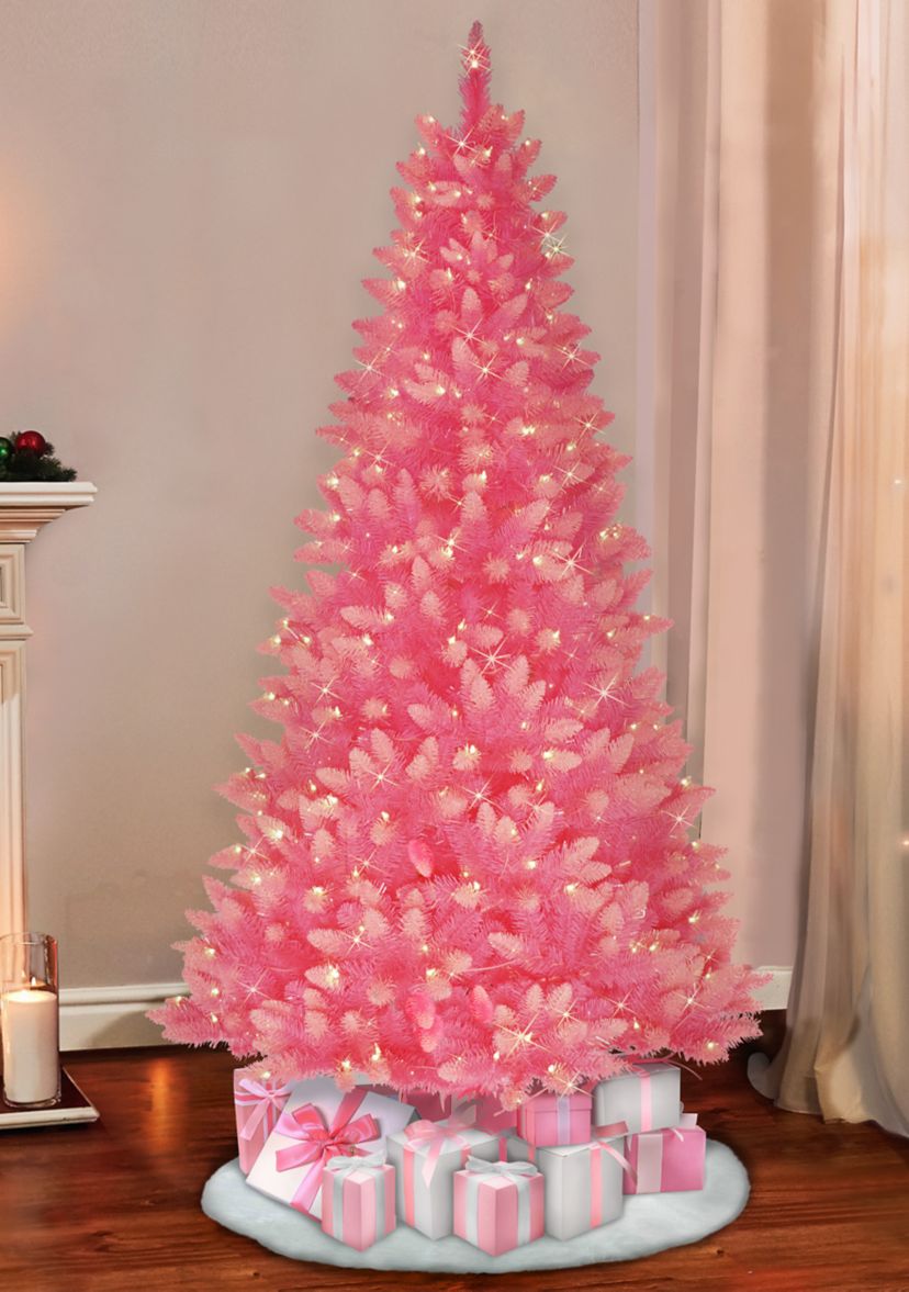Pre-Lit 6.5-Foot Fashion Pink Christmas Tree