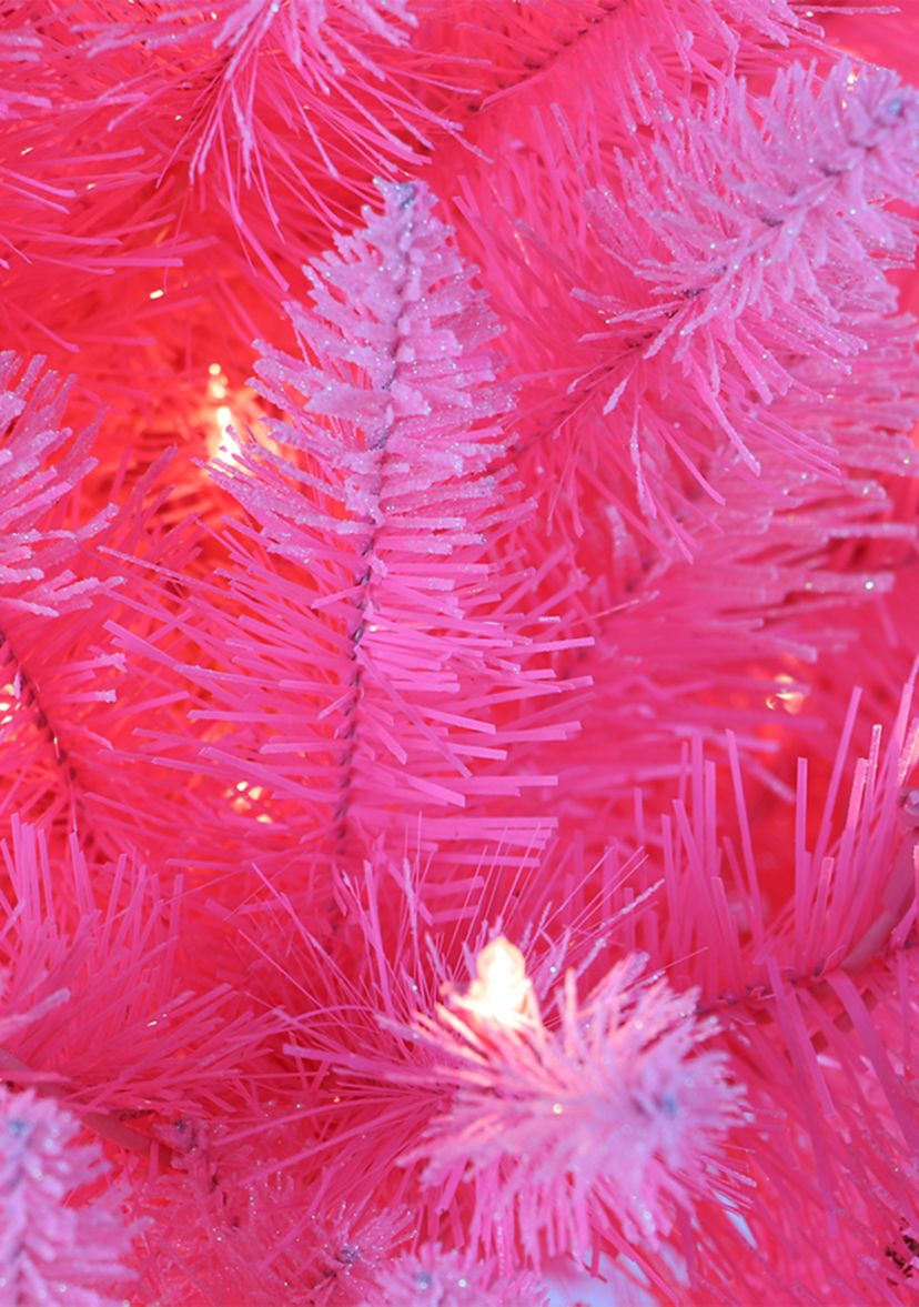 Pre-Lit 6.5-Foot Fashion Pink Christmas Tree